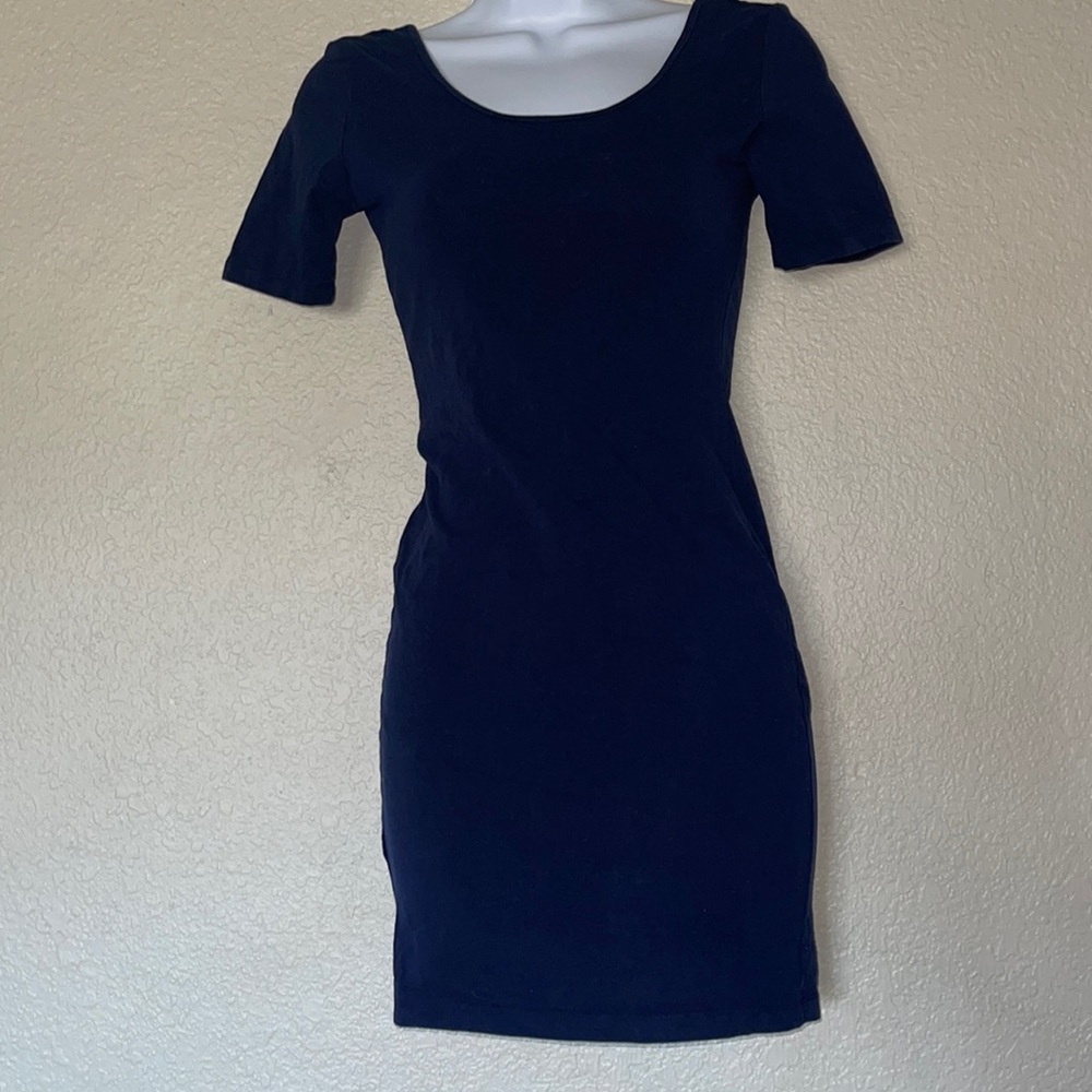 Blue bodycon dress